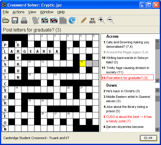 Crossword Solver Screen Shots